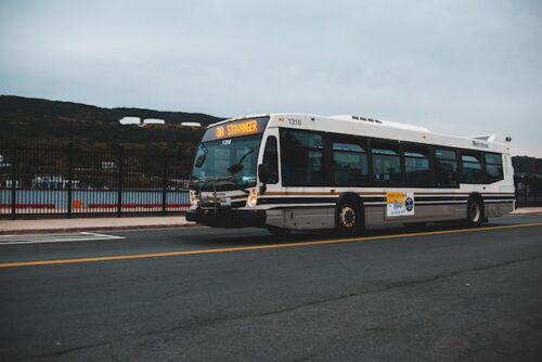 bus on highway