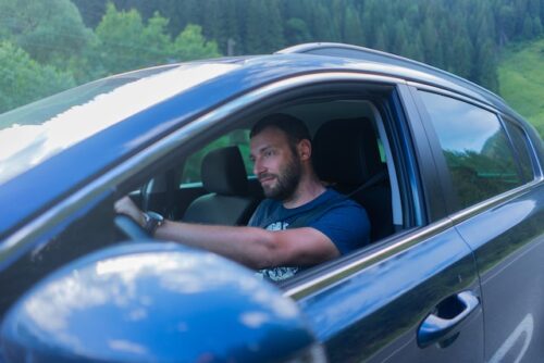 man driving while drowsy