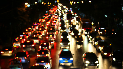 highway traffic at night